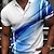 voordelige herenpolo&#039;s met knopen-Voor heren POLO Shirt Golfshirt Welving Strijkijzer Lichtgeel Zwart Geel Rood Donkergroen 3D-afdrukken Straat Dagelijks Korte mouw 3D Button-omlaag Kleding Modieus Casual Comfortabel