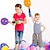 ieftine ziua de naștere și baby shower-Set de umflator de aer cu pompa de baloane - pachet de 2 - umflatoare portabile de aer cu baloane Pompe manuale de baloane din plastic rezistente pentru nunta si petreceri de aniversare culori
