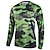 cheap Cycling Jerseys-21Grams Men&#039;s Downhill Jersey Long Sleeve Mountain Bike MTB Road Bike Cycling Yellow Army Green Grey Camo / Camouflage Wolf Bike Spandex Polyester Breathable Quick Dry Moisture Wicking Sports Camo