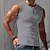 cheap Tank Tops-Men&#039;s Tank Top Vest Top Undershirt Sleeveless Shirt Solid Color Henley Street Casual Short Sleeve Button-Down Clothing Apparel Fashion Basic Classic Comfortable