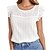 cheap Basic Women&#039;s Tops-summer  an  n women‘s clothing   hollow stitching sleeveless ruffled t-shirt women
