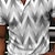 preiswerte Poloshirts für Herren-Herren Poloshirt Golfhemd Gestreift Umlegekragen Schwarz / Weiß Gelb Blau Purpur 3D-Druck Strasse Täglich Kurzarm 3D Button-Down Bekleidung Modisch Brautkleider schlicht Atmungsaktiv Komfortabel