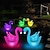 cheap Underwater Lights-1/2pcs Floating Pool Lights Solar Flamingo Swan Light Outdoor RGB Inflatable IP68 Waterproof Colorful Lighting Float Lamp For Swimming Pool Lights Home Garden Bar  Lawn Camping Patio Walkway Landscape Decor