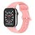 billige Apple Watch-remmer-1 stk Smart klokkebånd Kompatibel med Apple  iWatch Series 8 7 6 5 4 3 2 1 SE Sportsrem til iWatch Smartklokke Stropp Armbånd Silikon Vanntett Justerbar Pustende