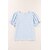 cheap Women&#039;s Tops-Women&#039;s Blouse Floral Daily Weekend Blouse Shirt Short Sleeve Ruffle Print Round Neck Casual Streetwear Green Black Blue S / 3D Print