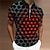 cheap Men&#039;s 3D Zipper Polo-Men&#039;s Polo Shirt Golf Shirt Optical Illusion Turndown Red Blue Purple Orange Green 3D Print Outdoor Street Short Sleeves Zipper Print Clothing Apparel Fashion Designer Casual Breathable