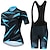 cheap Women&#039;s Clothing Sets-21Grams Women&#039;s Cycling Jersey with Bib Shorts Short Sleeve Mountain Bike MTB Road Bike Cycling Green Blue Yellow Geometic Bike Clothing Suit 3D Pad Breathable Quick Dry Moisture Wicking Back Pocket