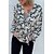 cheap Women&#039;s Tops-Women&#039;s Blouse Floral Daily Weekend Floral Blouse Peplum Shirt Long Sleeve Lace up Flowing tunic Print V Neck Casual Streetwear Green Blue Pink S / 3D Print
