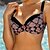 cheap Bikini Sets-Women&#039;s Swimwear Bikini 2 Piece Normal Swimsuit Floral Print High Waisted Black Padded Bathing Suits Vacation Sexy Sports