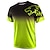 cheap Men&#039;s Jerseys-Men&#039;s Short Sleeve Downhill Jersey Gradient Wolf Bike Shirt Mountain Bike MTB Road Bike Cycling Forest Green Black Green Spandex Polyester Breathable Quick Dry Moisture Wicking Sports Clothing Apparel