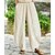 cheap Women&#039;s Sleep Tops &amp; Bottoms-Women&#039;s Loungewear Bottom Pure Color Comfort Sweet Home Daily Cotton And Linen Long Pant Pant Spring Summer White
