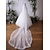 cheap Wedding Veils-Two-tier Lace Applique Edge Wedding Veil Cathedral Veils with Appliques 137.8 in (350cm) Tulle