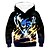 cheap Hoodies &amp; Sweatshirts-Sonic Kids Boys Hoodie Graphic School 3D Print Long Sleeve Pocket Daily 3-12 Years Winter Light Blue