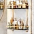 levne Koupelnové poličky-sprchový box koupelnová rohová police koupelna sprchový box organizér do kuchyně WC bez vrtání 2patrové koupelnové rohové police sprchové boxy (černé&amp;amp;zlatý)
