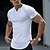 cheap Men&#039;s Casual T-shirts-Men&#039;s T shirt Tee Solid Color V Neck Street Casual Short Sleeve Tops Basic Fashion Classic Comfortable White Black Gray / Summer / Sports / Summer