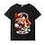 abordables Sudaderas y camisetas de anime para cosplay de uso diario-One Piece Monkey D Luffy T-Shirt Estampado Gráfico Para Pareja Hombre Mujer Adulto Carnaval Mascarada Estampado en caliente Casual Diario