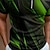 levne 3D polo na zip-Pánské Polo trička Golfová košile Stuha Přehnutý Zelená / černá 3D tisk ulice Denní Krátký rukáv Zip 3D Oblečení Módní Na běžné nošení Pohodlné