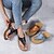 ieftine Sandale de Damă-Pentru femei Sandale Pantofi de confort Mărime Plus Size Zilnic Vară Toc Platformă Vârf rotund Vârf deschis Casual PU piele Loafer Mată Maro Deschis Negru Albastru