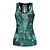 cheap Yoga Tops-21Grams® Women&#039;s Cowl Neck Yoga Top Floral Green Dark Green Yoga Gym Workout Running Tank Top Sleeveless Sport Activewear Breathable Quick Dry Comfortable Stretchy