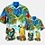cheap Tops-Dad and Son Shirt Tops Animal Coconut Tree Street Print Blue Short Sleeve Mommy And Me Outfits 3D Print Active Matching Outfits