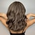 tanie Peruki syntetyczne modne-haircube peruki ciemnobrązowe krótkie peruki z falą wodną z grzywką grzybowe brązowe włosy dla kobiet
