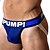 cheap Men&#039;s Exotic Underwear-Men&#039;s 3 Pack Basic Panties G-string Underwear String Print Cotton Antibacterial Leak Proof Letter Mid Waist Lake blue Red