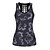 cheap Yoga Tops-21Grams® Women&#039;s Cowl Neck Yoga Top Floral Black Grey Yoga Gym Workout Running Tank Top Sleeveless Sport Activewear Breathable Quick Dry Comfortable Stretchy
