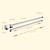 billige Håndklestenger-Towel Rack with 2 Rods Rotatable Towel Holder Brass Wall Mounted Towel Rack for Bathroom or Kitchen Silvery 1pc