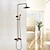 cheap Outdoor Shower Fixtures-Shower System Set - Rainfall Antique Antique Copper Shower System Brass Valve Bath Shower Mixer Taps