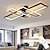 זול אורות תקרה ניתנים לעמעום-תאורת לד תקרה 4 אורות 90/120 ס&quot;מ תאורת התקנה שטוחה LED בסגנון מודרני תאורת חדר שינה חדר אוכל 110-240v ניתנת לעמעום בלבד עם שלט רחוק