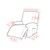 abordables Fauteuils inclinables, à oreilles-Housses de canapé inclinables, housses de fauteuil inclinable à un siège, housse de meuble pour canapé inclinable, motif floral avec élastique en bas (comprend 1 housse de dossier, 1 housse de siège,