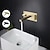 cheap Bathroom Sink Faucets-Bathroom Sink Faucet - Classic / Wall Mount Electroplated / Painted Finishes Mount Inside Two Handles One HoleBath Taps