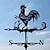abordables estacas decorativas de jardín-Veleta de metal decorada con gallo, veleta de hierro, adorno de gallo para techo, choza que indica la dirección del viento, decoración de patio