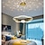 Недорогие Люстры-Подвесной светильник 40 см, светодиодный проектор, романтическая лампа с цветочным дизайном, современная лампа для детской комнаты