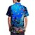 preiswerte Lagerhemden für Herren-Herren Hemd Camp-Shirt Grafik-Shirt Aloha-Shirt Landschaft Unterwasserwelt Umlegekragen Blau 3D-Druck Outdoor Strasse Kurzarm Button-Down Bedruckt Bekleidung Modisch Designer Casual Atmungsaktiv