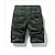 cheap Cargo Shorts-Men&#039;s Cargo Shorts Hiking Shorts Drawstring Zipper Pocket Multi Pocket Camouflage Letter Breathable Moisture Wicking Knee Length Casual Going out Casual Cargo Slim ArmyGreen Khaki Micro-elastic