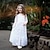 Недорогие Платья-детское платье для девочек жаккардовые однотонные свадебные вечеринки для особых случаев на шнуровке с бантом белый черный розовый макси с длинным рукавом винтажные элегантные платья принцессы весна