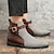 cheap Men&#039;s Boots-Men&#039;s Boots Dress Shoes Walking Casual Daily Leather Comfortable Booties / Ankle Boots Loafer Blue Gray Spring Fall