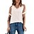 cheap Basic Women&#039;s Tops-Women‘s Blouse Basic Lace Classic V Neck T-shirt Sleeve Regular Summer White Black Blue Khaki Red