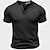 billiga Casual T-shirts för män-Herr T-shirt Henleytröja T-shirts Ensfärgat Henley Plusstorlekar Utomhus Dagligen Kortärmad Button-Down Kläder Designer Grundläggande Klassisk Ledigt
