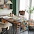 preiswerte Tischläufer-Bauernhaus-Tischläufer, Vintage-Tischläufer, Tischdekoration aus Baumwollleinen für Essen, Party, Urlaub