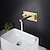 cheap Bathroom Sink Faucets-Bathroom Sink Faucet - Classic / Wall Mount Electroplated / Painted Finishes Mount Inside Two Handles One HoleBath Taps