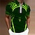 Недорогие Рубашка-поло на молнии-Муж. Футболка-поло Рубашка для гольфа Геометрия Отложной Красный Темно-зеленый Лиловый Зеленый 3D печать на открытом воздухе Для улицы Короткие рукава С принтом Молния Одежда