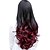 halpa Synteettiset trendikkäät peruukit-naiset iso aalto pitkä kihara aaltoileva kaltevuus väri ombre kolme neljäsosaa täystukka peruukki - viininpunainen giveyoulucky