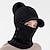 billige Kvindehatte-border hat vinter dame strikket pullover varm hue ensfarvet øre- og ansigtsbeskyttelseshat