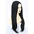 abordables Pelucas para disfraz-Pelucas de mujer addams topcosplay para adultos, pelucas de repuesto de cabello para cosplay de 28 pulgadas, parte media recta y negra, color negro