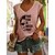 cheap Women&#039;s Tops-Women&#039;s Blouse Graphic Patterned Casual Daily Blouse Sleeveless V Neck Casual Green White Blue S