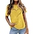 cheap Tees &amp; T Shirts-Women&#039;s T shirt Tee Basic Print Basic Animal T-shirt Sleeve Round Neck Summer Standard pea green White Black Pink Yellow