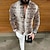 billiga grafiska skjortor för män-Herr Skjorta Grafisk skjorta Ormskinn Nedvikt Blå Purpur Brun Grön Gata Ledigt Långärmad 3D Button-Down Kläder Mode Designer Ledigt Bekväm