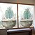 abordables Habillage de Fenêtres-couverture de fenêtre cactus film statique intimité décoration auto-adhésif pour uv bloquant contrôle de la chaleur verre fenêtre autocollants 60 * 58 cm